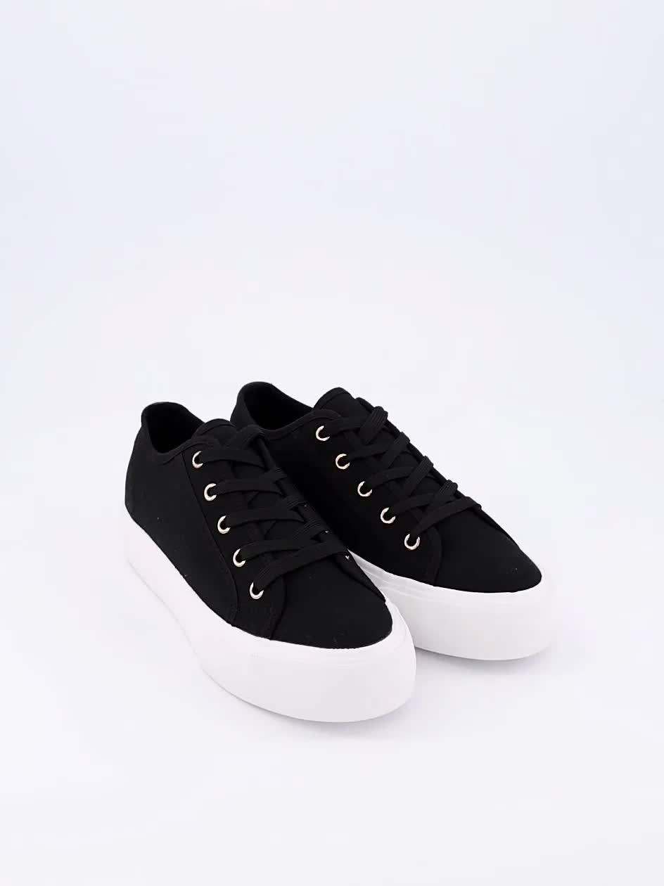 Image thumbnail 7 of 7 of The Very Collection Canvas Trainers - Black