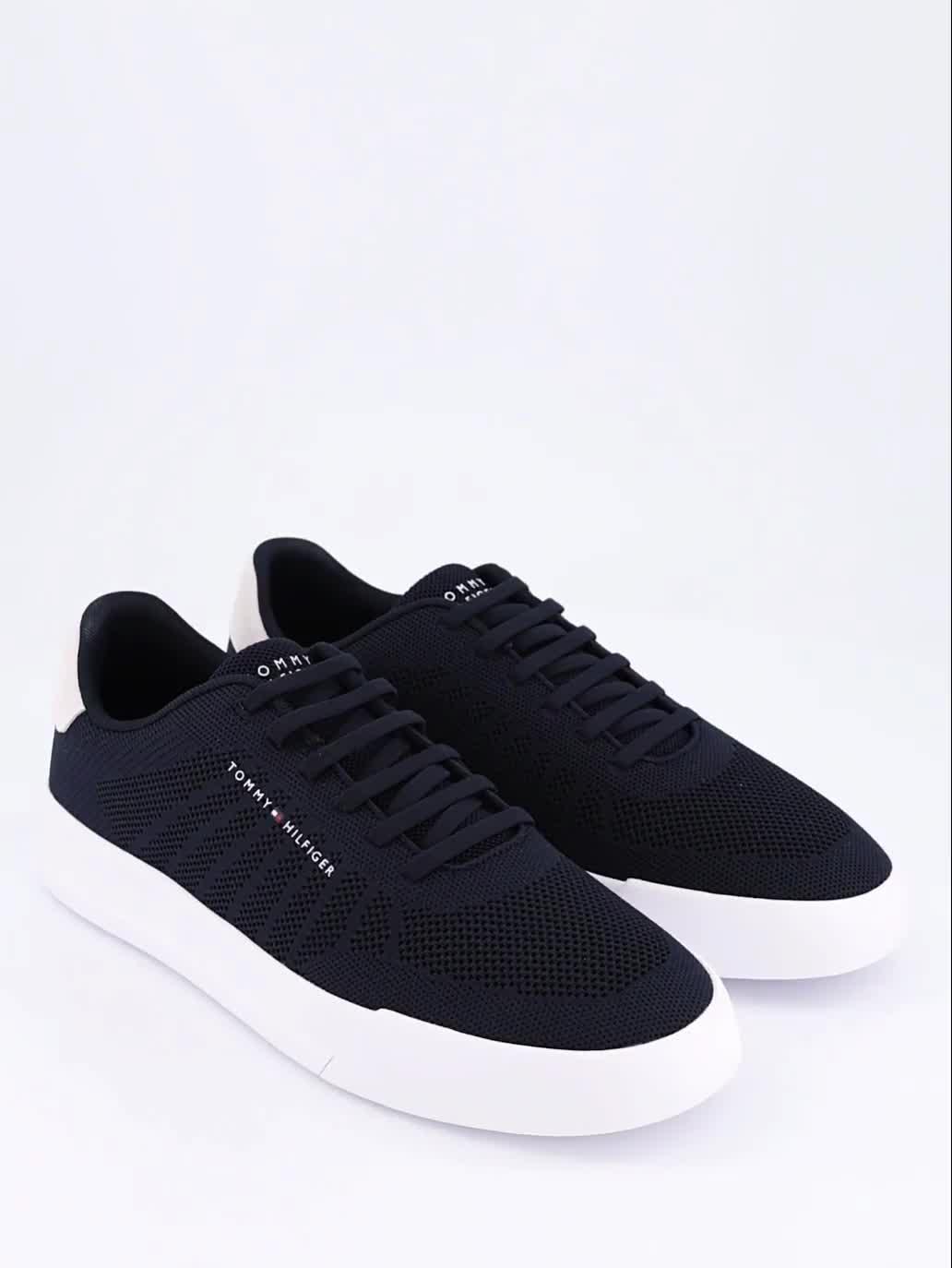 Image thumbnail 7 of 7 of Tommy Hilfiger Th Court Knitted Trainer - Navy