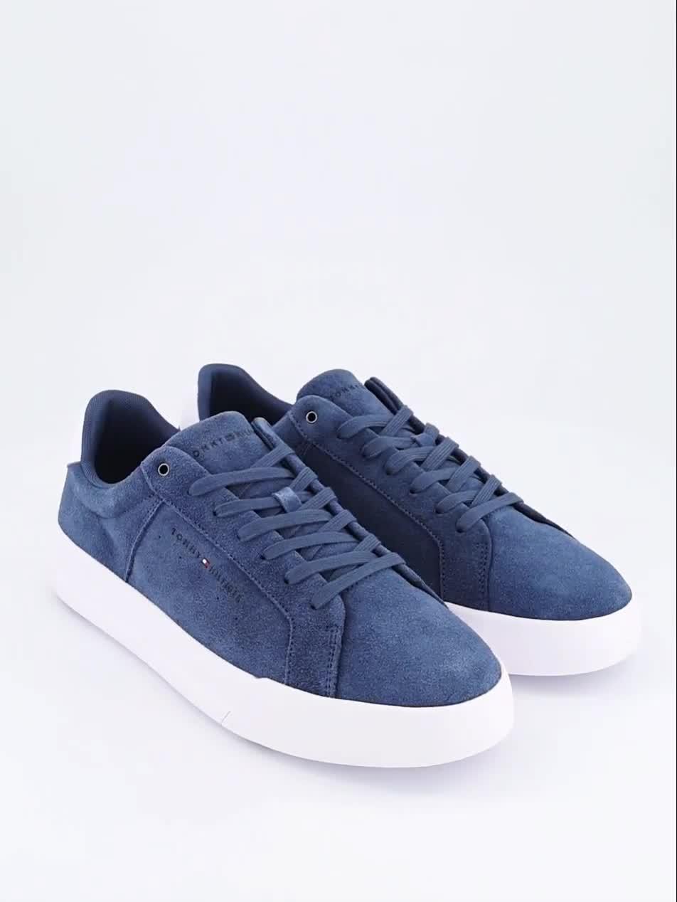 Image thumbnail 7 of 7 of Tommy Hilfiger TH Court Suede Trainer - Blue