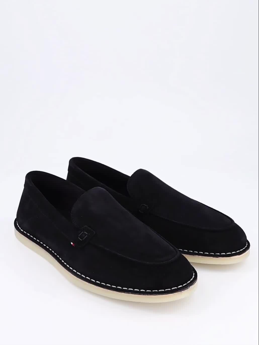 Image thumbnail 7 of 7 of Tommy Hilfiger Stitchdown Suede Loafer - Navy