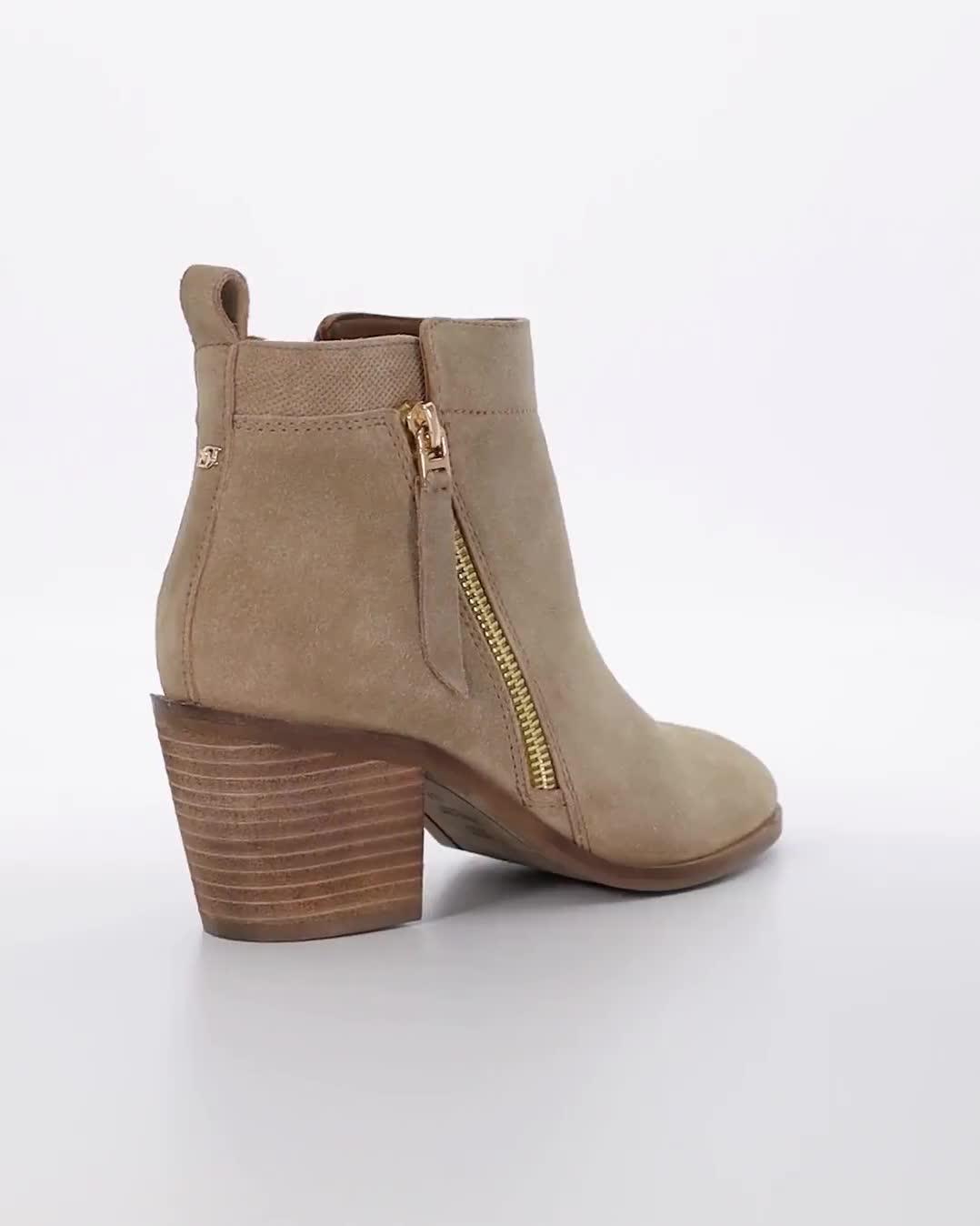 Image thumbnail 7 of 7 of Dune London Wide Fit Pacing Side Zip Ankle Boot - Beige