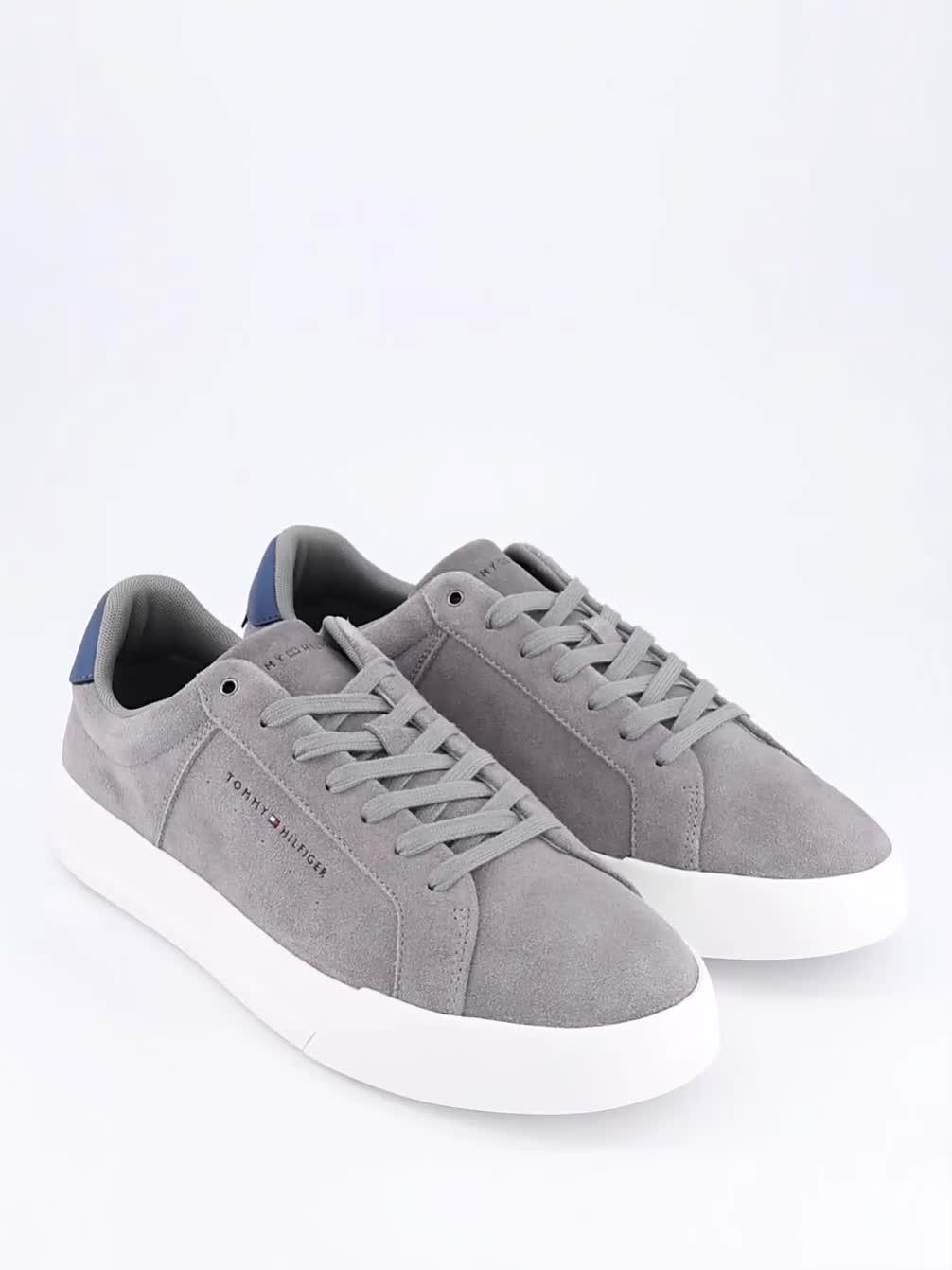 Image thumbnail 7 of 7 of Tommy Hilfiger TH Court Suede Trainers - Grey