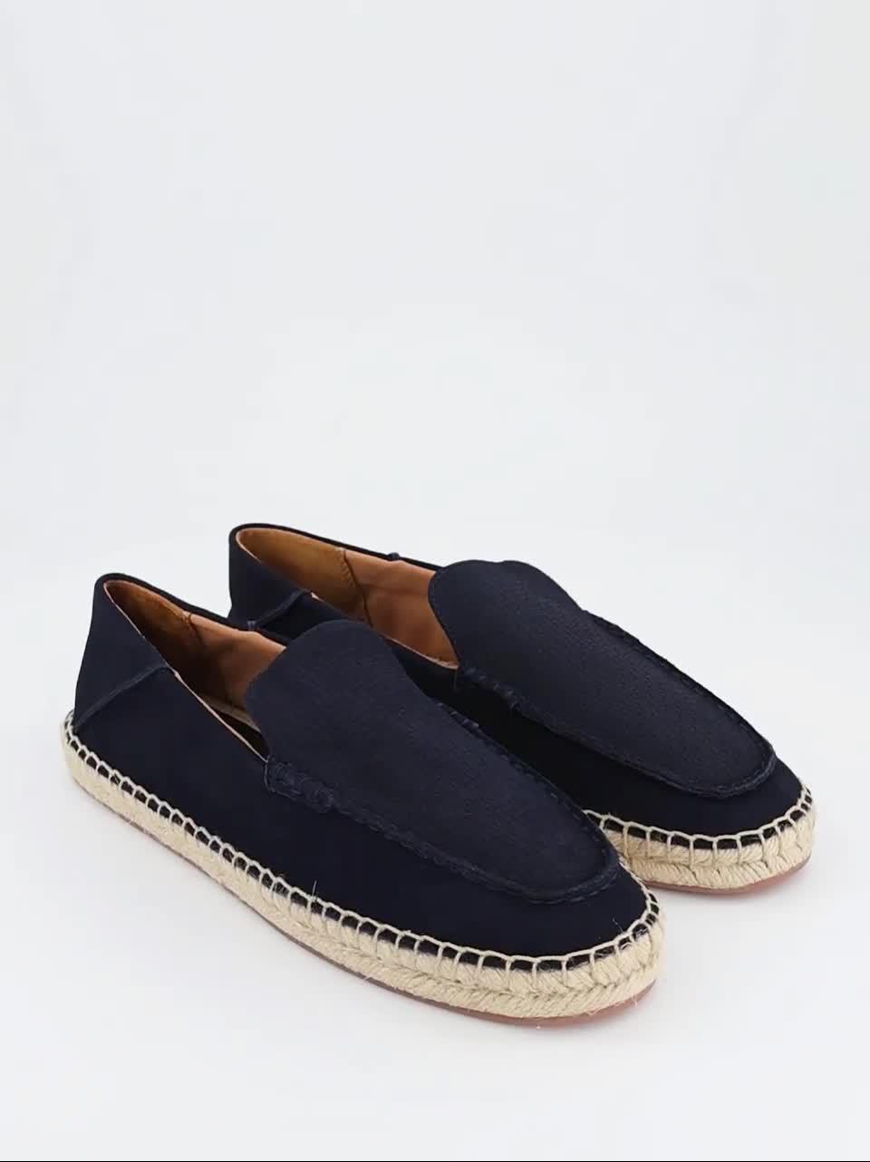 Image thumbnail 7 of 7 of BOSS Madeira Moccasin Suede Espadrilles - Navy