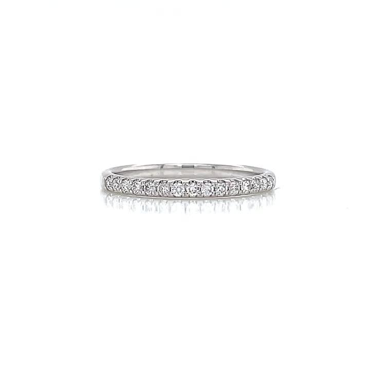 Image thumbnail 4 of 4 of Ernest Jones 18Ct Gold Claw Set Eternity 0.15Ct Diamond Ring - White