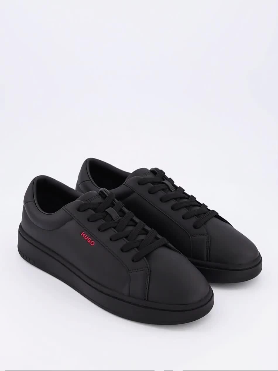 Image thumbnail 7 of 7 of HUGO Neston Tenn PU Cupsole Trainers - Black