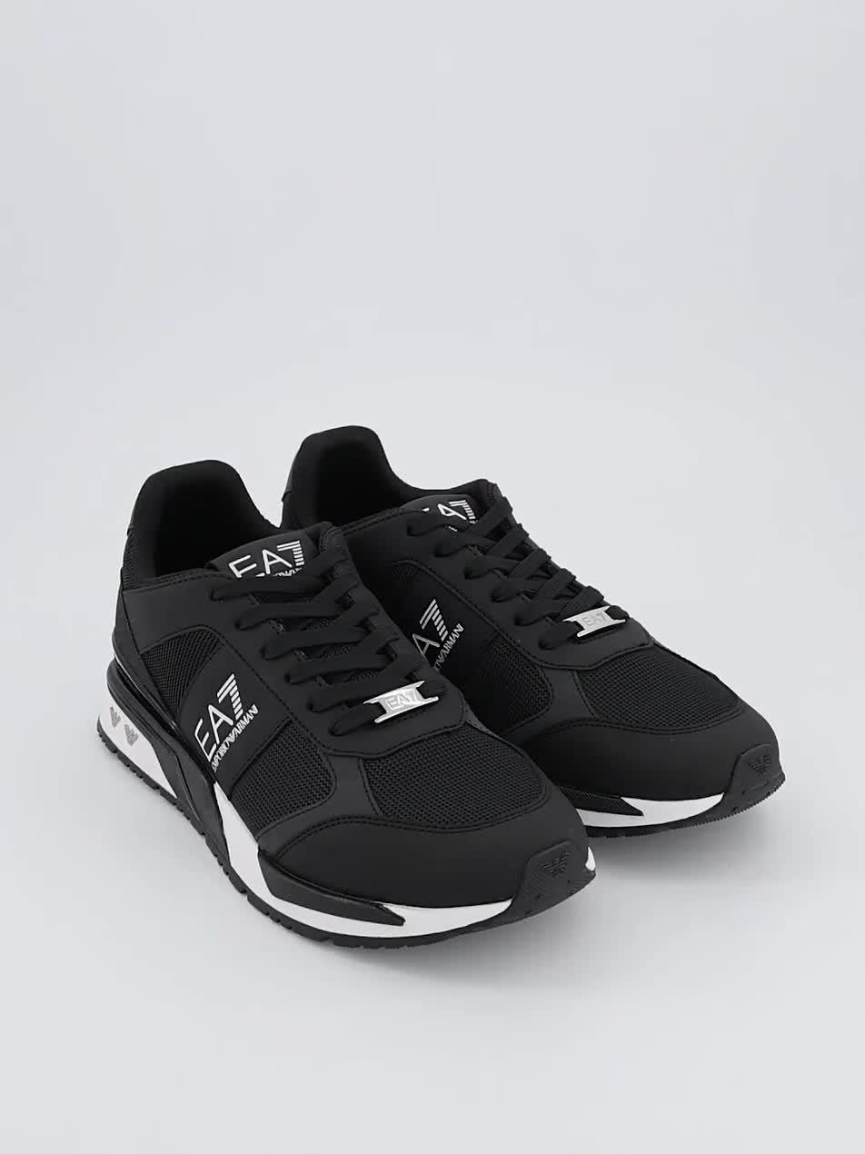 Image thumbnail 7 of 7 of EA7 Emporio Armani Mesh &amp; Pu Trainers - Black