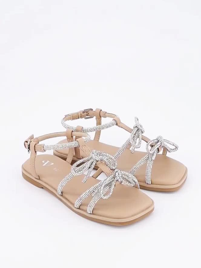 Image thumbnail 7 of 7 of The Very Collection Occasion Diamante Bow Multi Strap Sandals - Silver