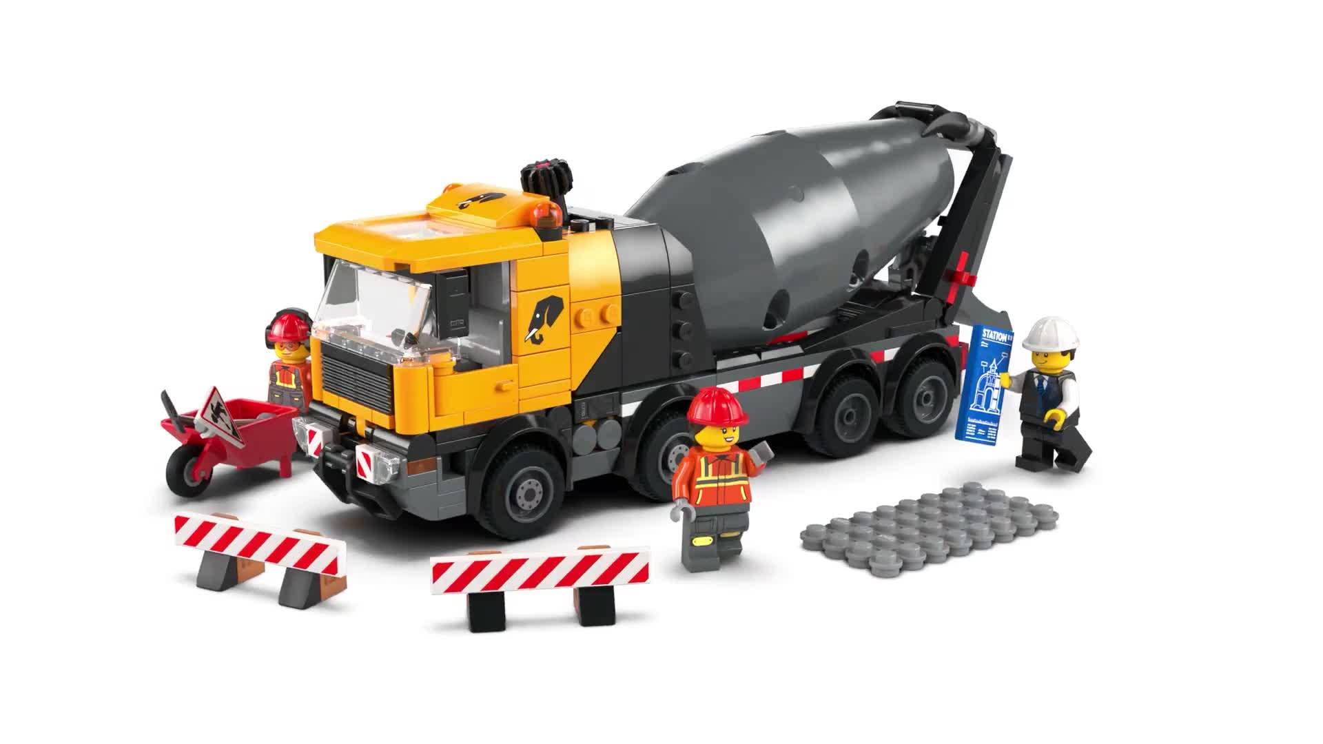 LEGO City Cement Mixer Construction Toy for Kids (60478) | Very