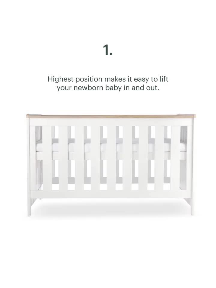 Image thumbnail 6 of 6 of CuddleCo Burford Cot Bed - White & Oak