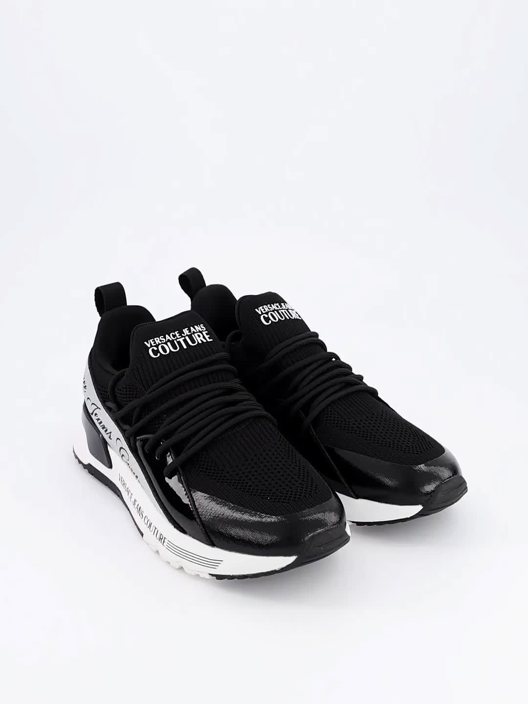 Image thumbnail 8 of 8 of Versace Jeans Couture Knitted Mesh Runner - Black