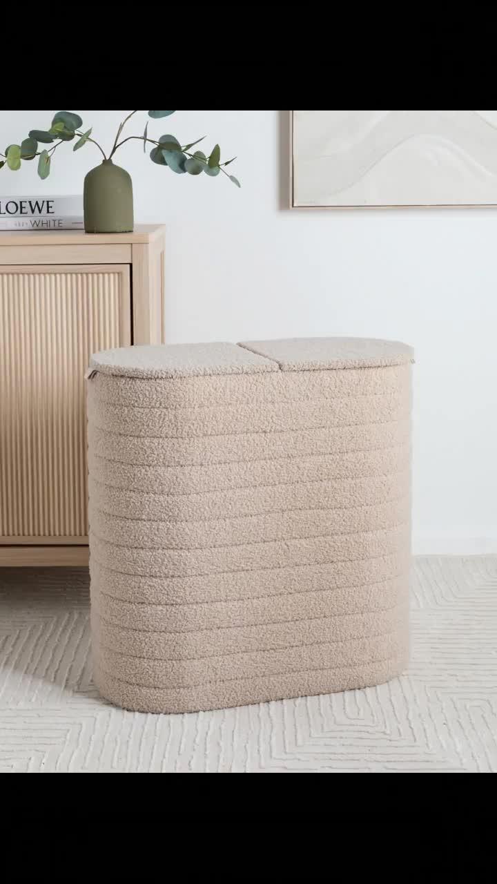 Image thumbnail 8 of 8 of The Very Collection Ribbed Laundry Sorter - Mink