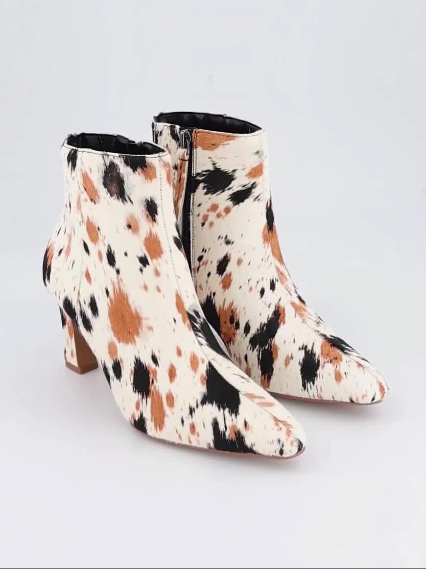 Image thumbnail 7 of 7 of The Very Collection Womens Real Leather Heeled Ankle Boots - Brown