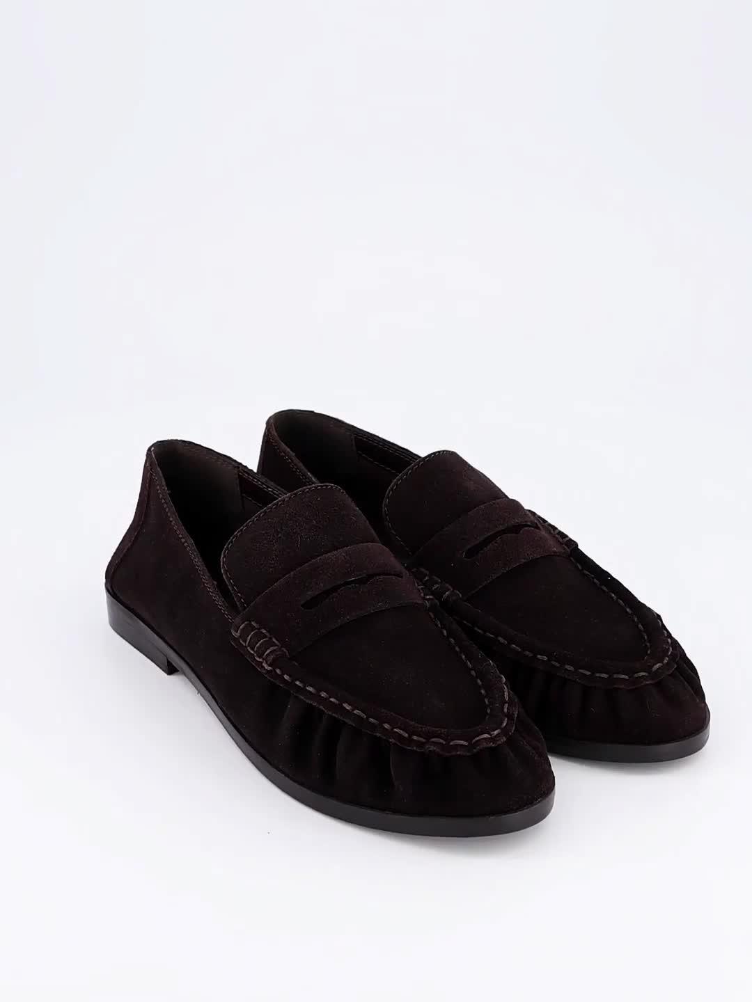 Image thumbnail 7 of 7 of The Very Collection Wide Fit Real Suede Penny Loafer - Chocolate