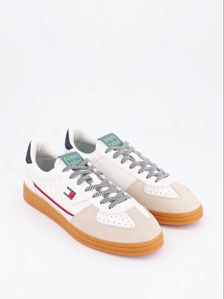 Image thumbnail 7 of 7 of Tommy Jeans The Greenwich Edge Leather Trainer - Off White