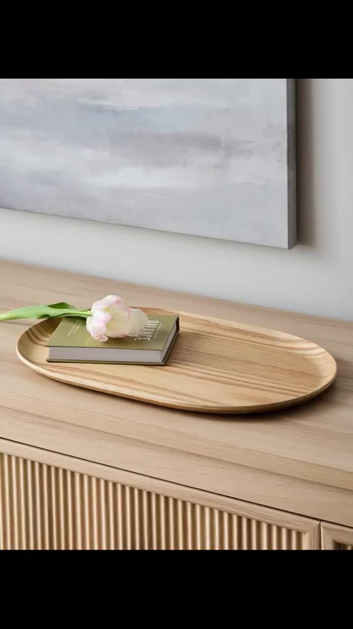 Image thumbnail 8 of 8 of The Very Collection Natural Wood Effect Oval Serving Tray 40cm