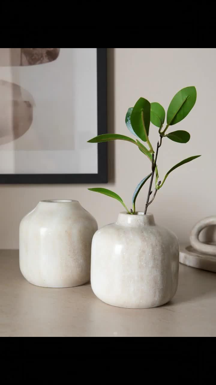 Image thumbnail 8 of 8 of Michelle Keegan Home Set Of 2 Marble Mini Bud Vases