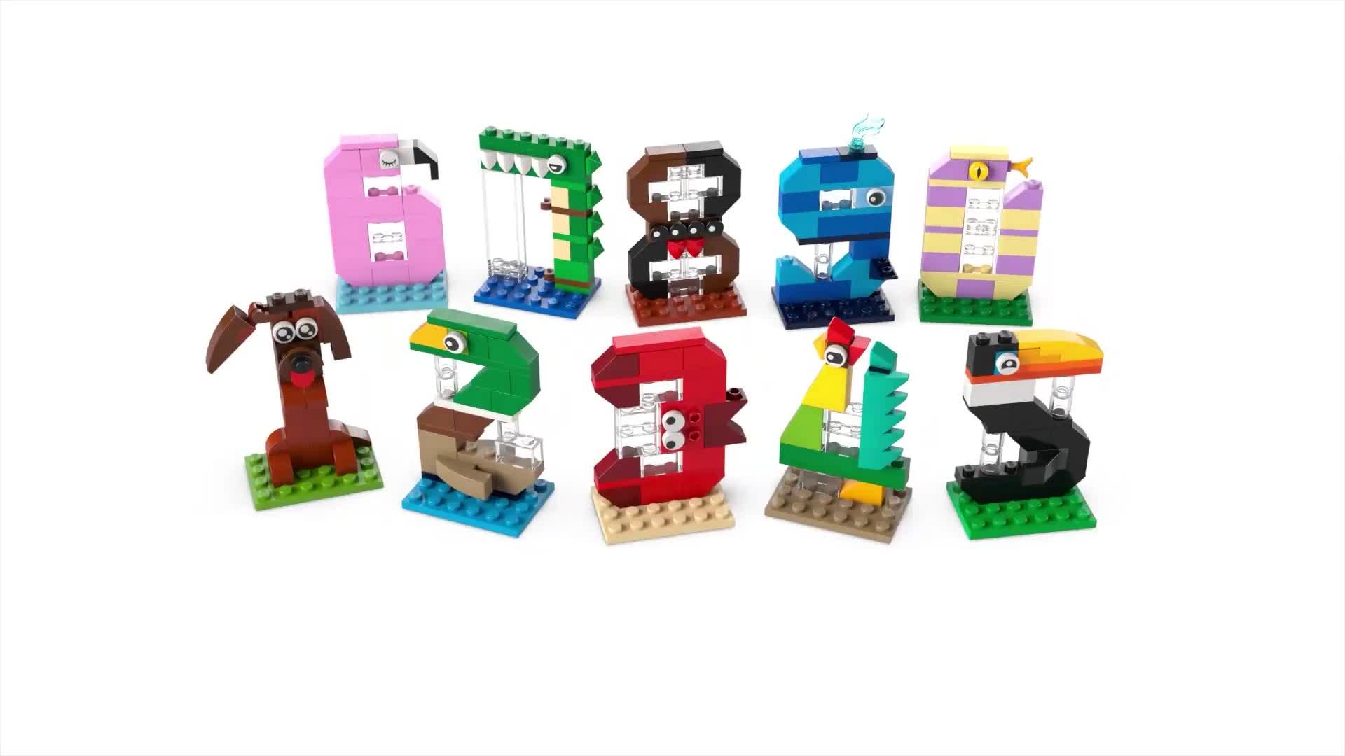 Image thumbnail 8 of 8 of LEGO Birthday Numbers - Cake Topper with Animal Toys 40807