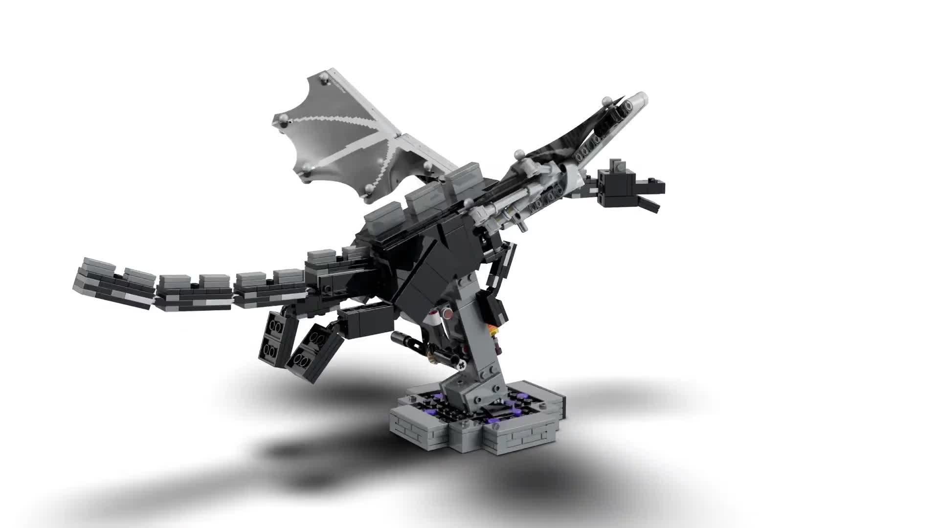 Image thumbnail 8 of 8 of LEGO Minecraft The Ender Dragon Video Game Decor 21595