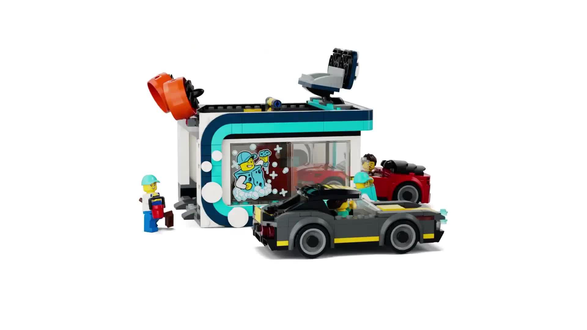 Image thumbnail 8 of 8 of LEGO City Drive-Through Car Wash Building Toy 60497