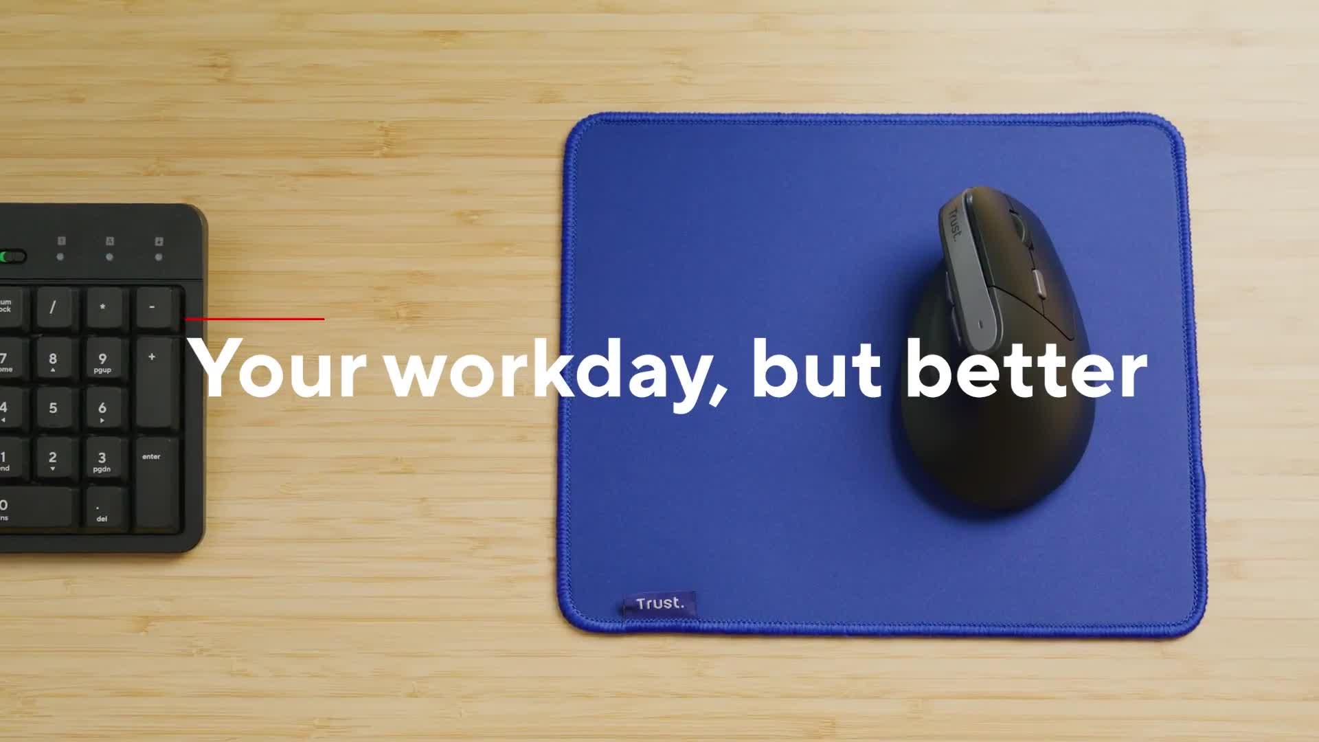 Image thumbnail 8 of 8 of Trust Bayo II Ergonomic Wireless Mouse - Black