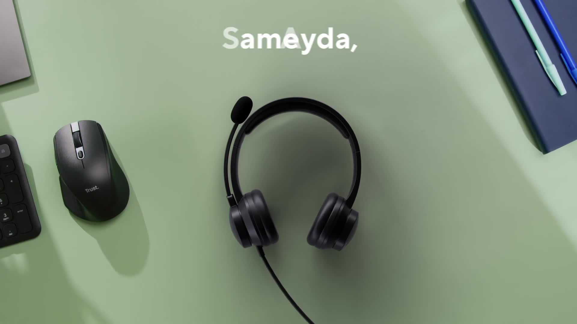 Image thumbnail 8 of 8 of Trust Ayda Max USB Headset - Wired Office Headset with Microphone, Black