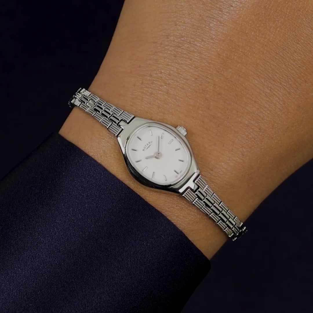 Image thumbnail 7 of 7 of Rotary Ladies SS Bracelet Silver Dial 50m