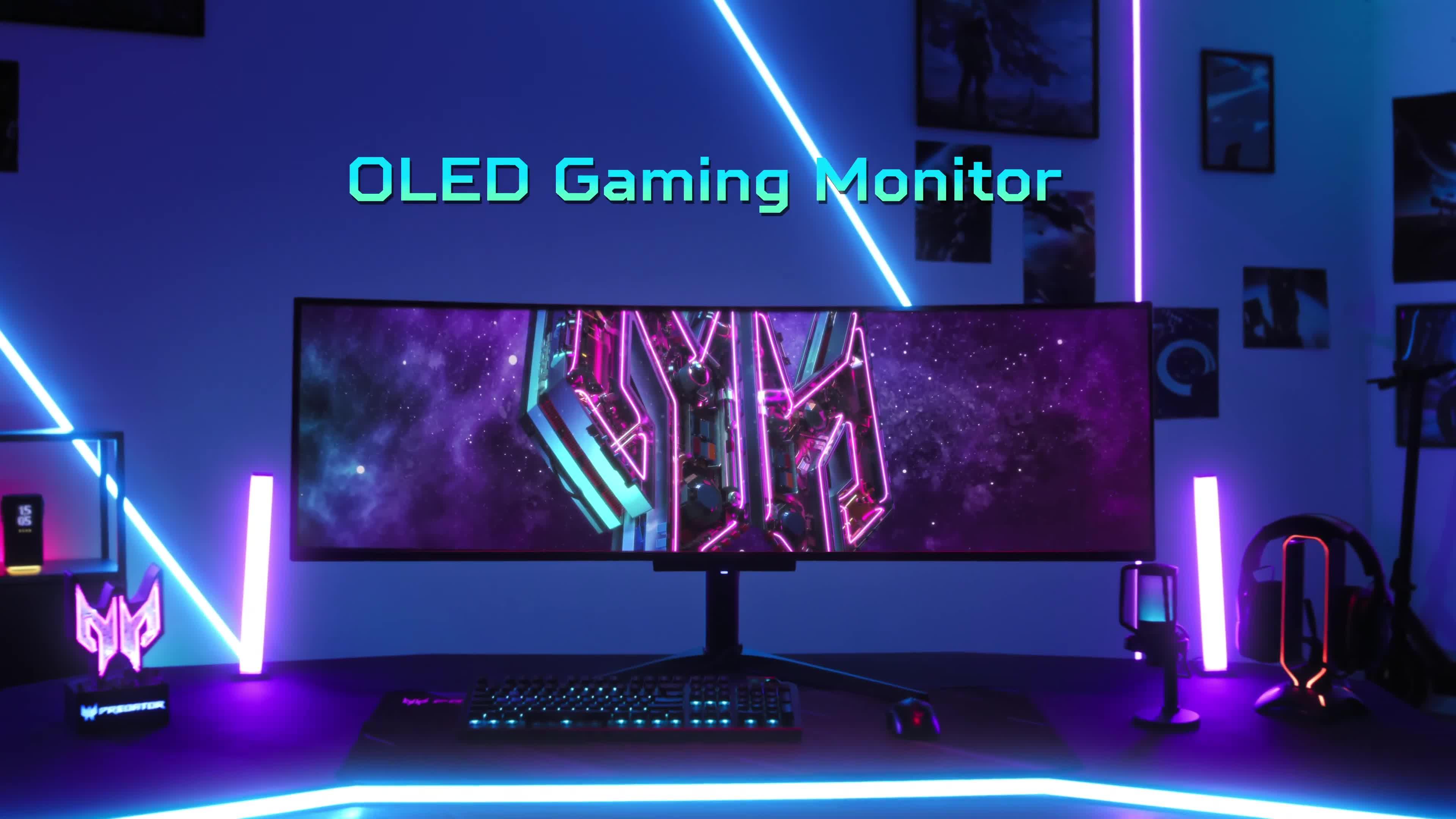Image thumbnail 8 of 8 of Acer Predator X49Xbmipphuzx X Series - 49in Ultrawide Curved Gaming Monitor - Dual QHD OLED - 240 Hz - Black