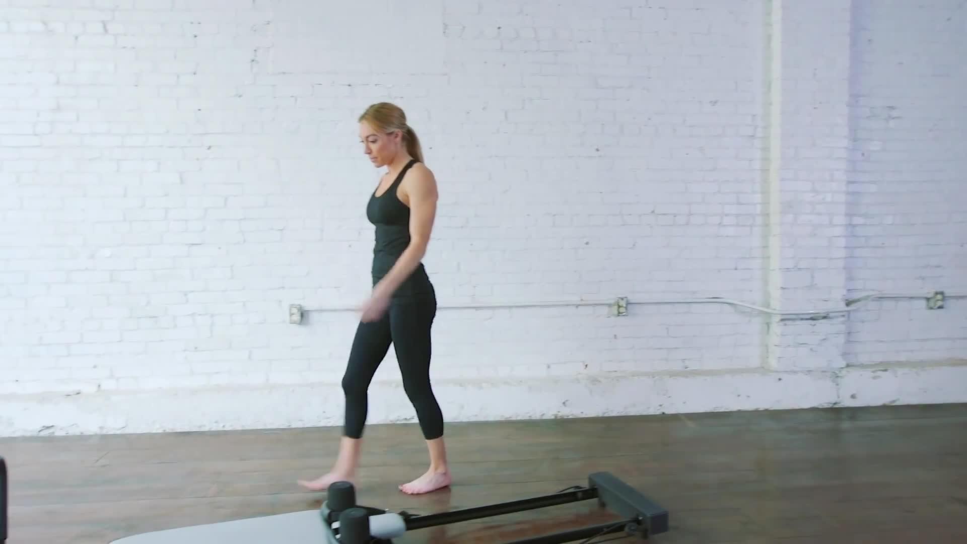 Image thumbnail 8 of 8 of AeroPilates Reformer 4 Cord with Flared Footbar(Black & Pink)