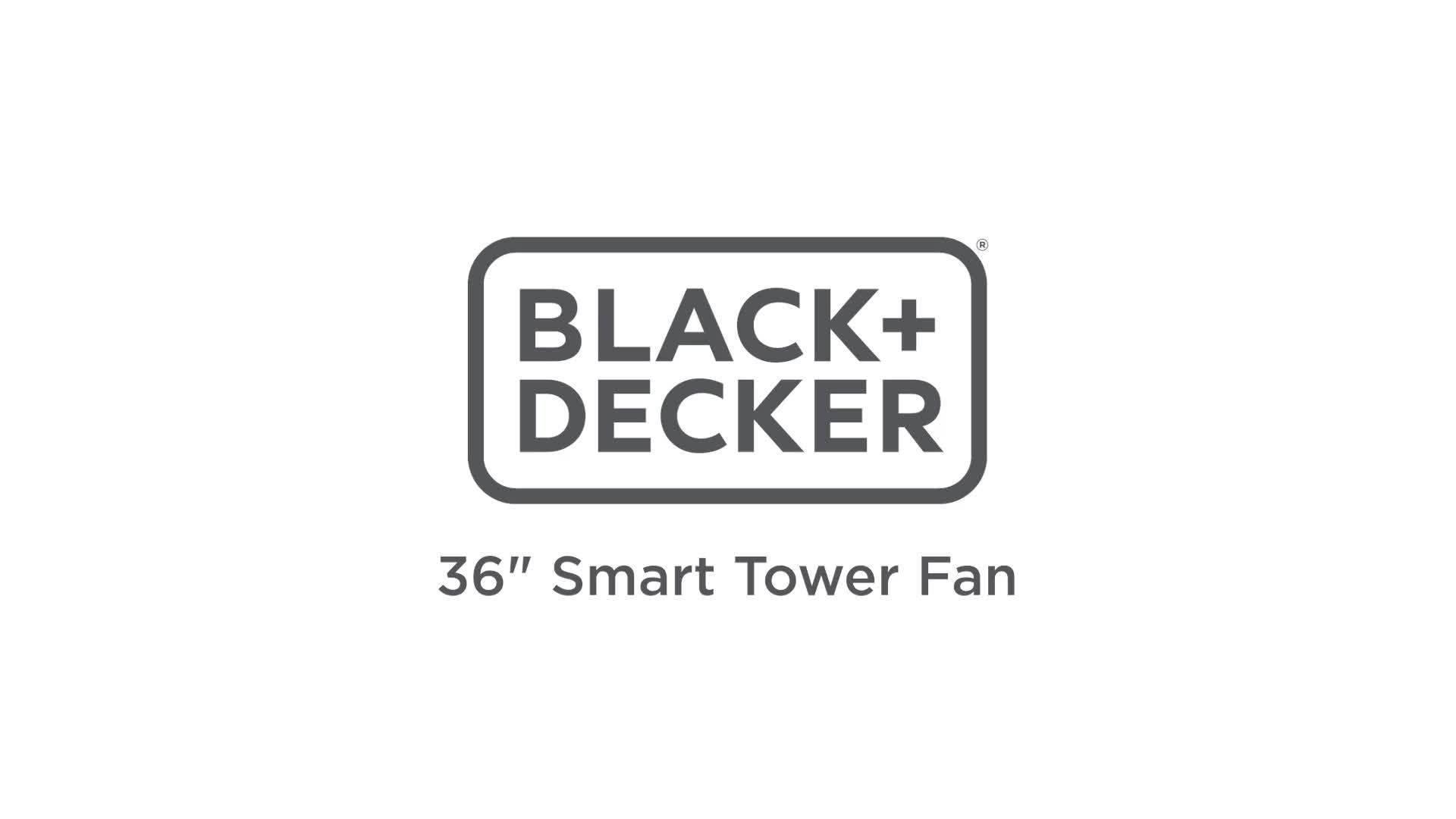 Image thumbnail 8 of 8 of Black & Decker 36' Smart Digital Tower Fan, 5 Speed Settings, 3 Modes, 45W, Black