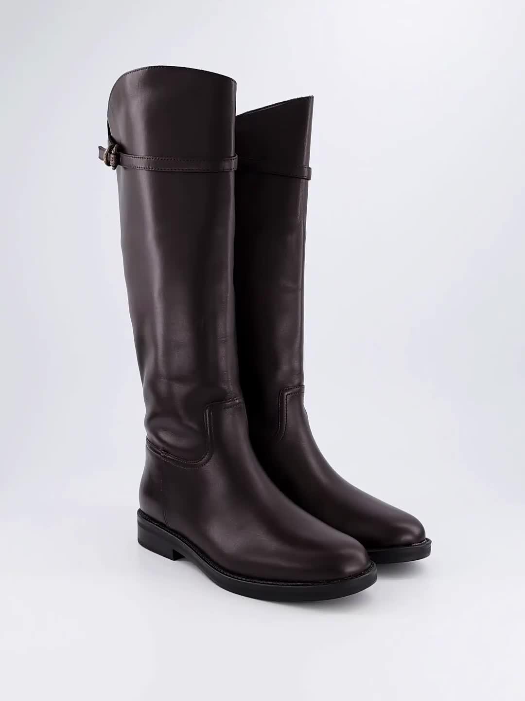 Image thumbnail 8 of 8 of The Very Collection Womens Buckle Detail Knee-High Suede Riding Boots - Brown