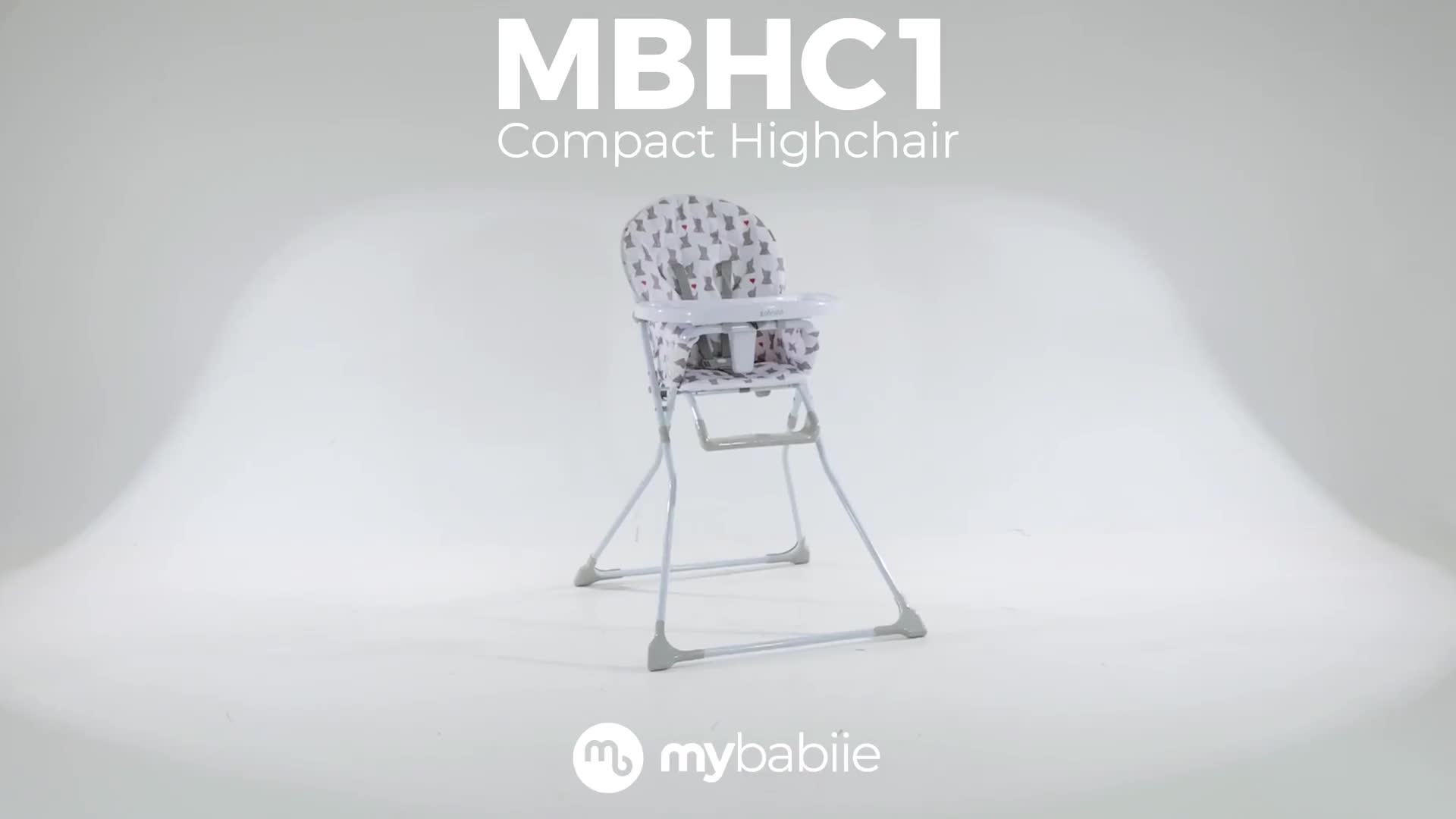 Image thumbnail 8 of 8 of My Babiie MBHC1 Compact Highchair - Black Leopard
