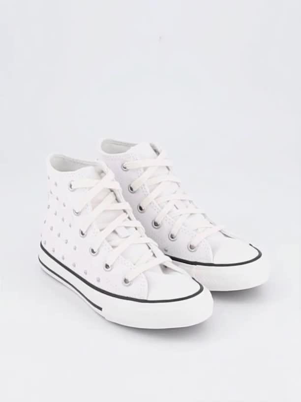 Image thumbnail 7 of 7 of Converse Kids Hi-top Lace-up Chuck Taylor Trainers - White