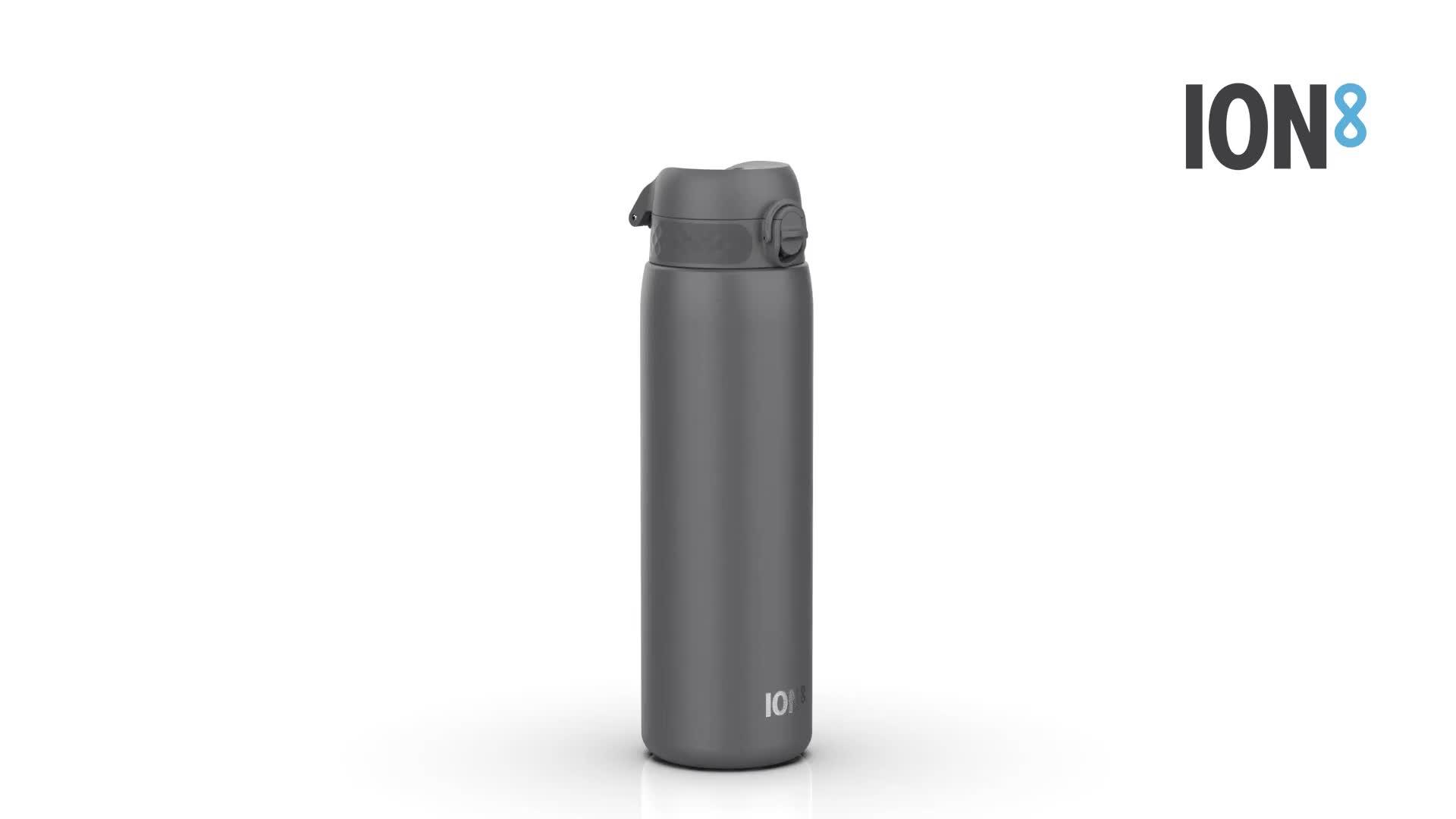 Image thumbnail 7 of 7 of Ion8 Leak Proof 1 Litre Water Bottle, Vacuum Insulated, Grey, 920ml (30oz)