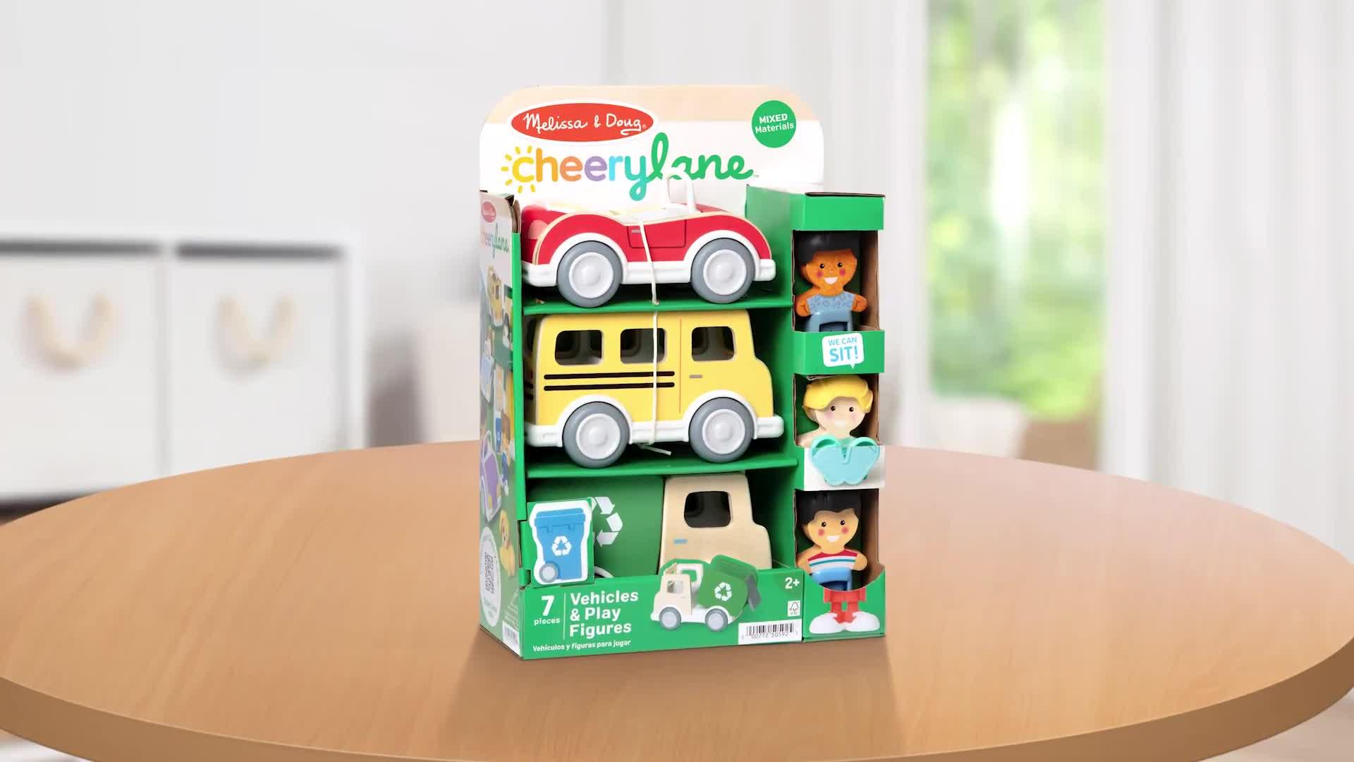 Image thumbnail 8 of 8 of Melissa & Doug Moving-Parts Cheery Lane Vehicle Play Set Playset