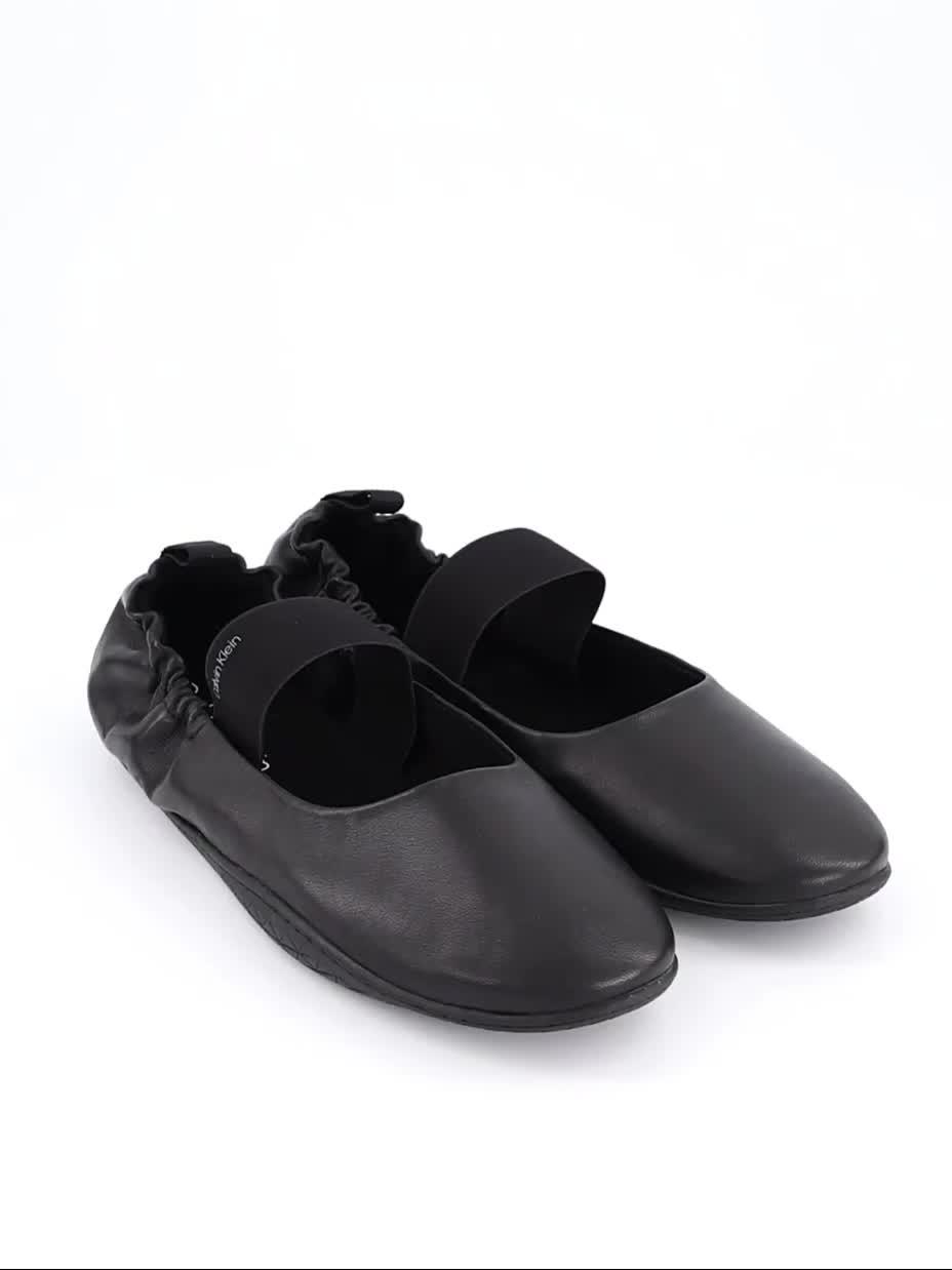 Image thumbnail 7 of 7 of Calvin Klein Women's Leather Ballet Trainers - Black