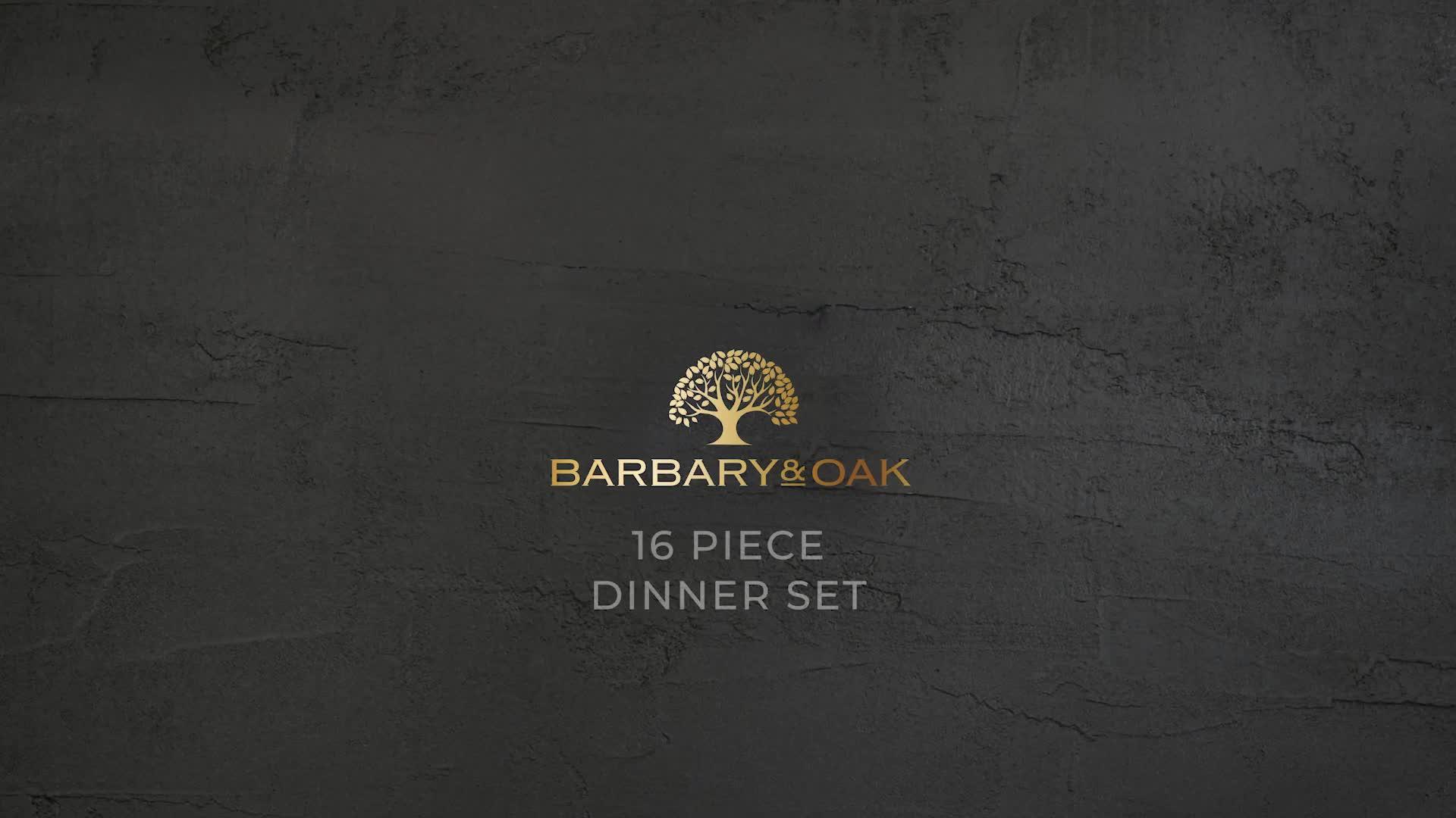 Image thumbnail 8 of 8 of Barbary & Oak 16 Piece Dinner Set with Reactive Glaze Finish, Seashell