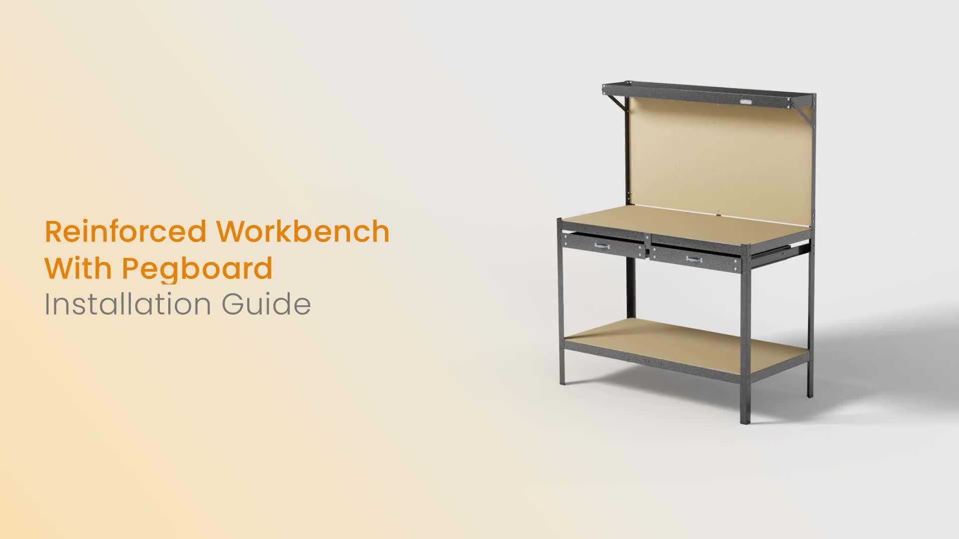 Image thumbnail 8 of 8 of Vonhaus Workbench with Pegboard