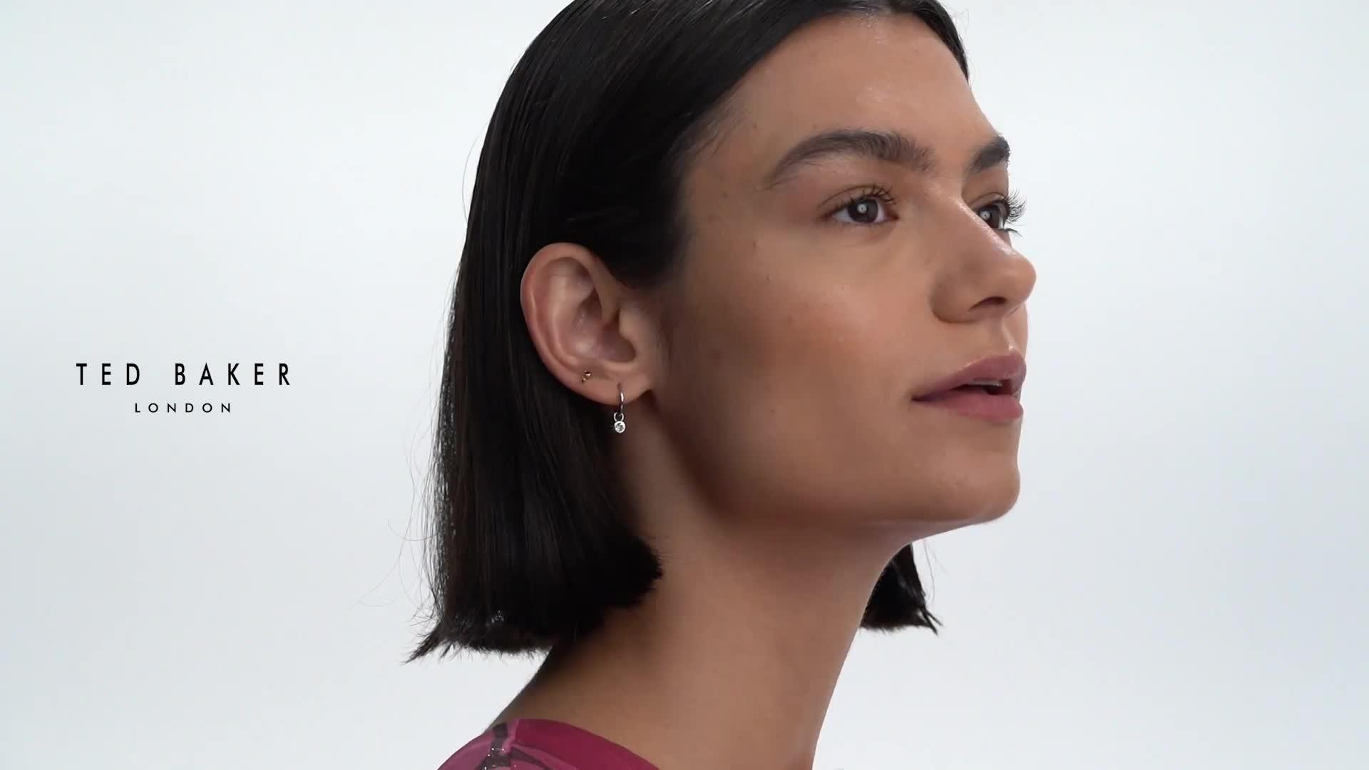Image thumbnail 6 of 6 of Ted Baker SINALAA: Crystal Huggie Earrings