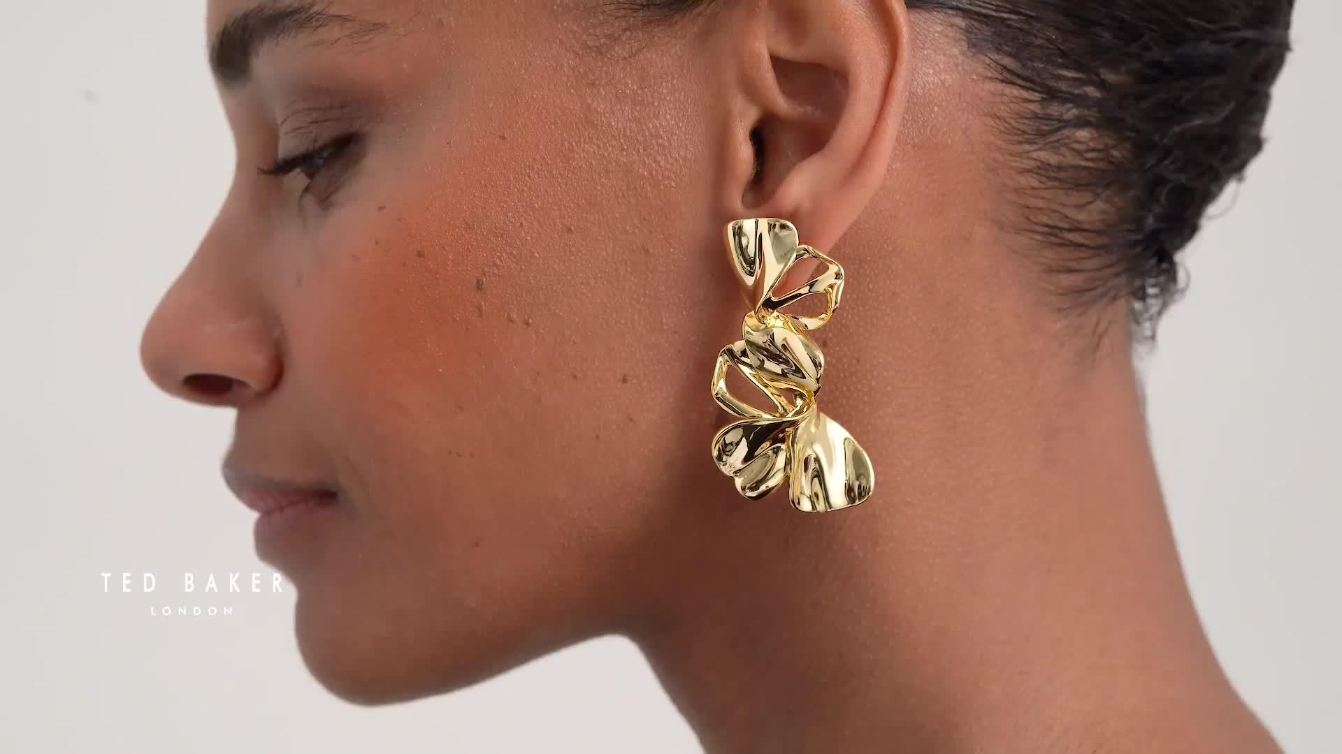 Image thumbnail 6 of 6 of Ted Baker LEIGHANNA: Abstract Leaf Drop Earrings