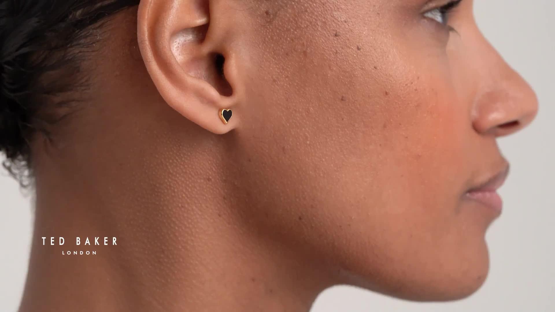 Image thumbnail 7 of 7 of Ted Baker HAILEY: Enamel Heart Stud Earrings