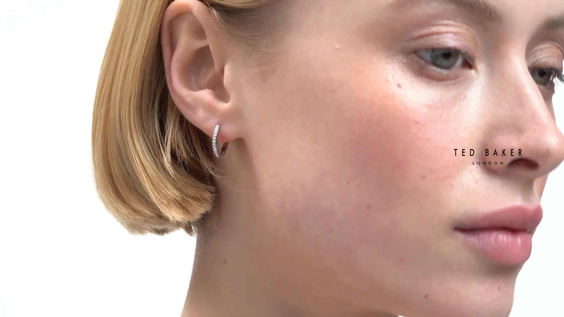 Image thumbnail 6 of 6 of Ted Baker HEPLIE: Crystal Hoop Earrings (14mm)