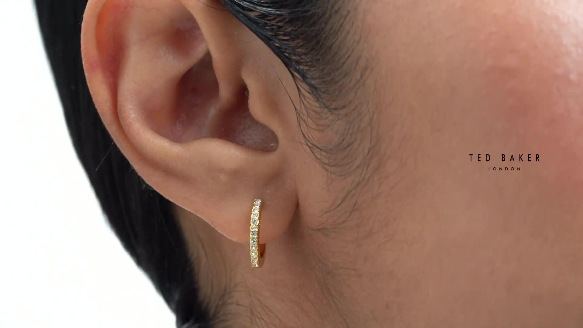 Image thumbnail 7 of 7 of Ted Baker HEPLIE: Crystal Hoop Earrings (14mm)