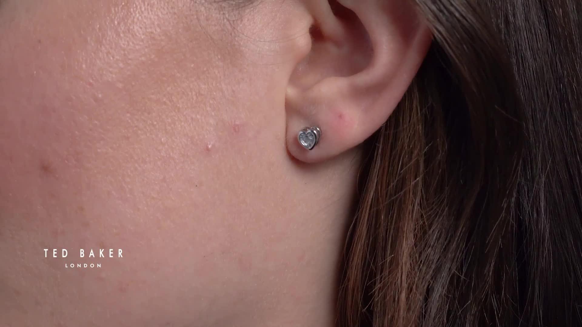 Image thumbnail 5 of 5 of Ted Baker HARMONY: Mini Crystal Heart Stud Earrings