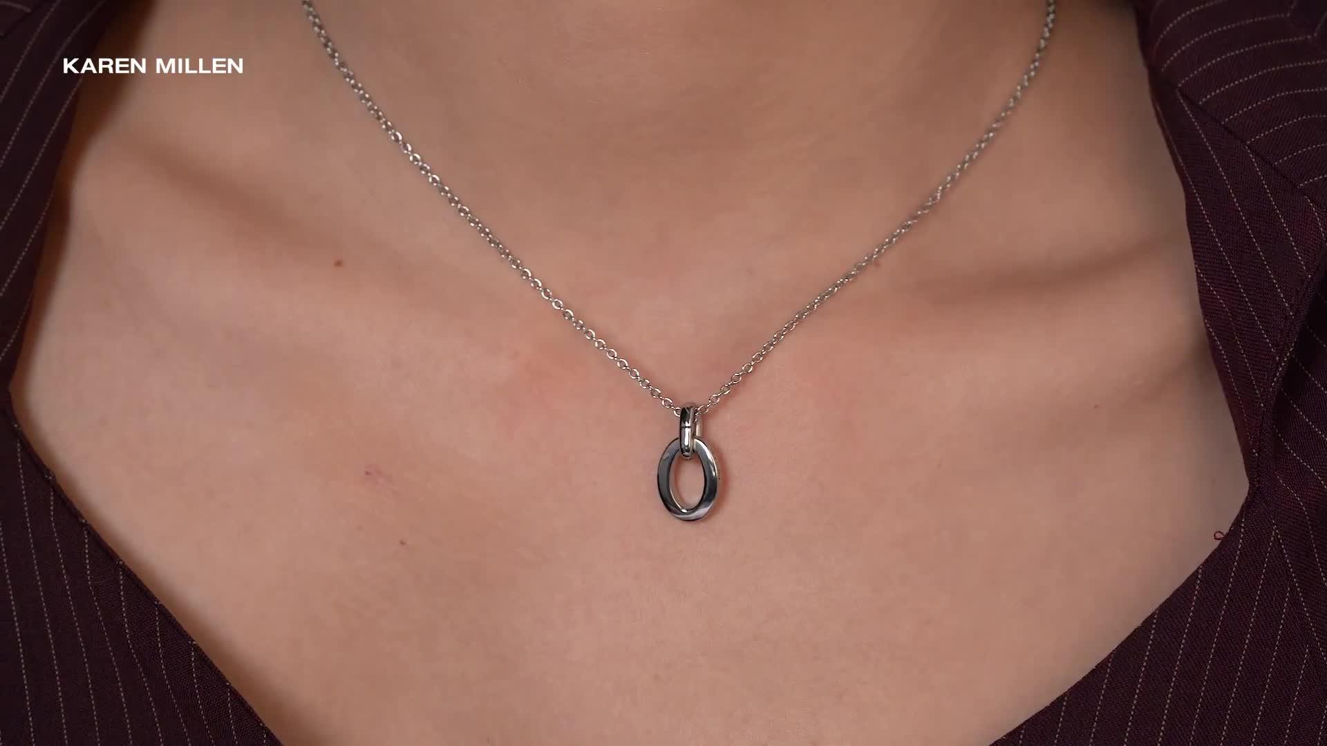 Image thumbnail 7 of 7 of Karen Millen Chain Link Pendant Necklace