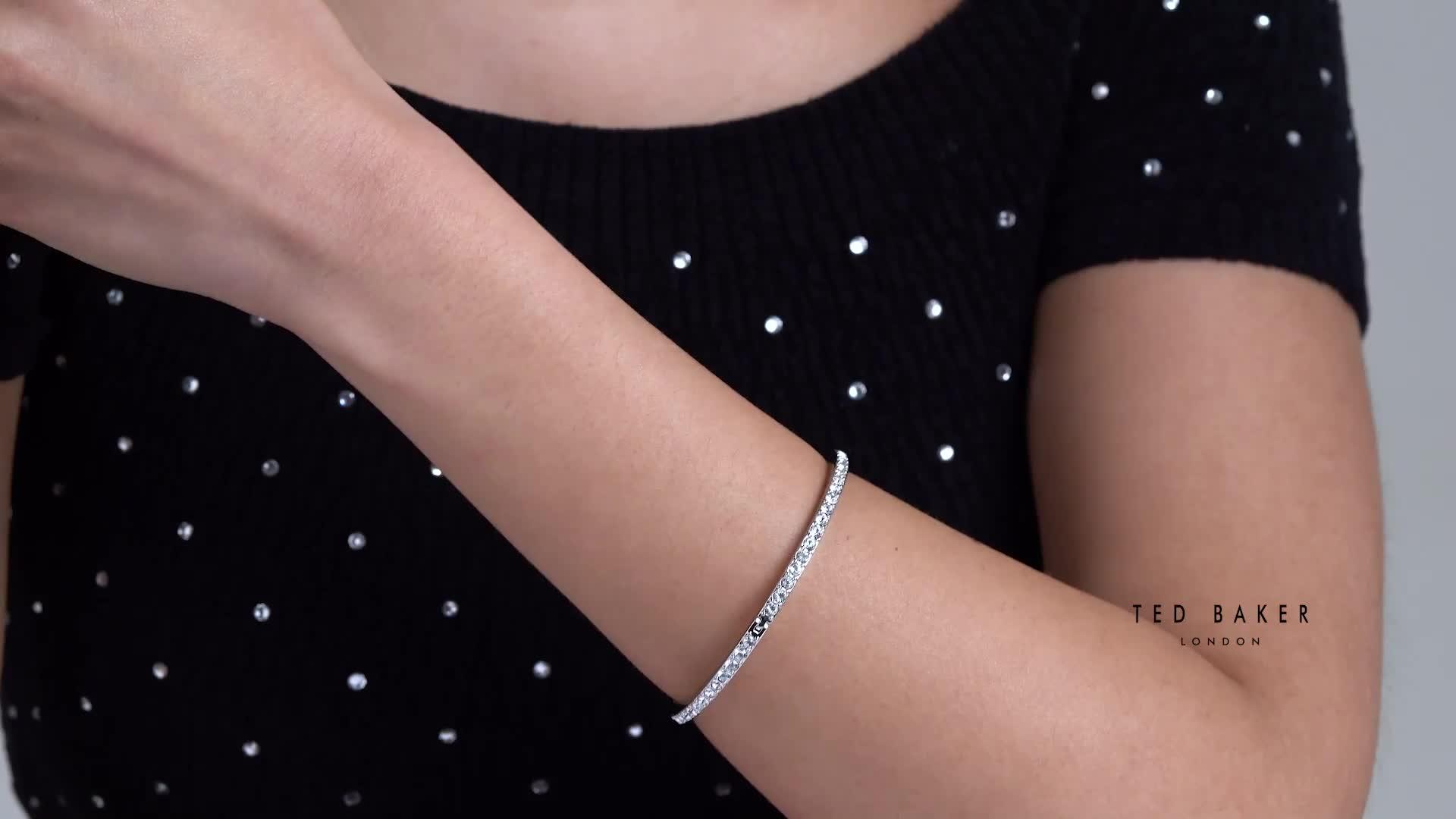 Image thumbnail 7 of 7 of Ted Baker CLAUDIA: Narrow Crystal Hinged Bangle Bracelet