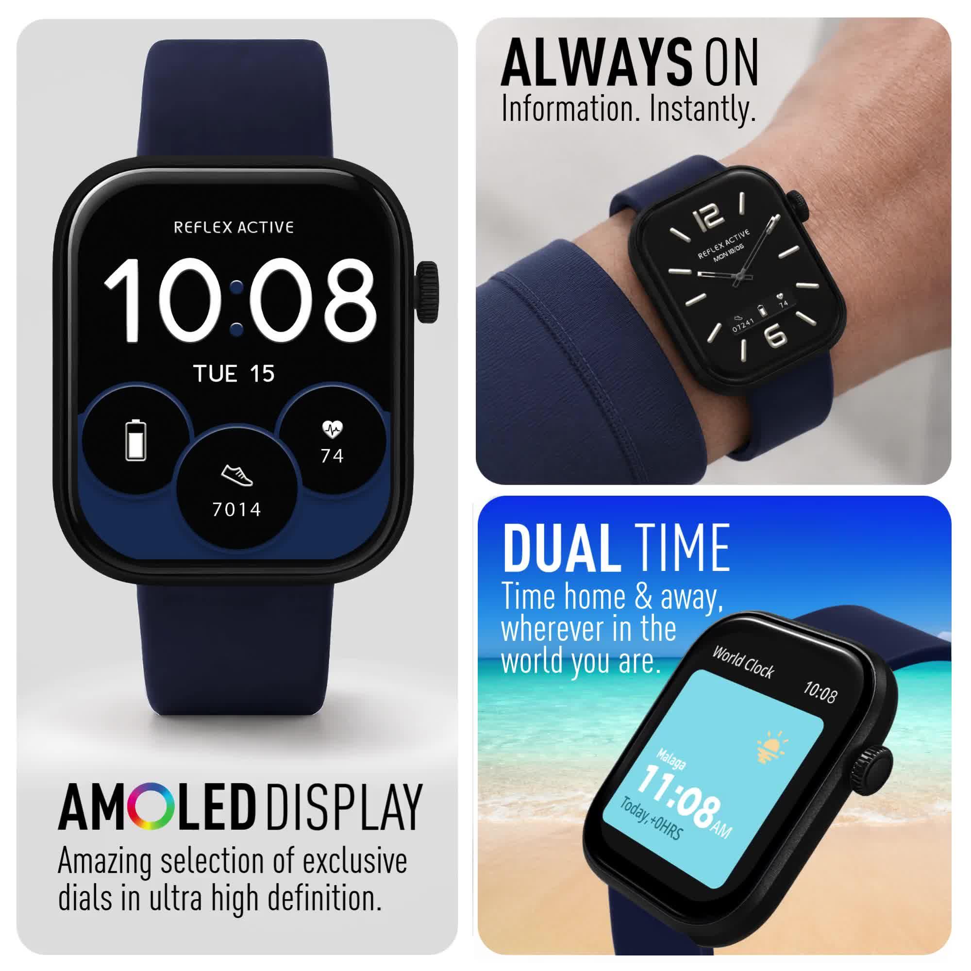 Image thumbnail 8 of 8 of Reflex Active Reflex Active Spectra Navy Silicone Strap Smart Watch