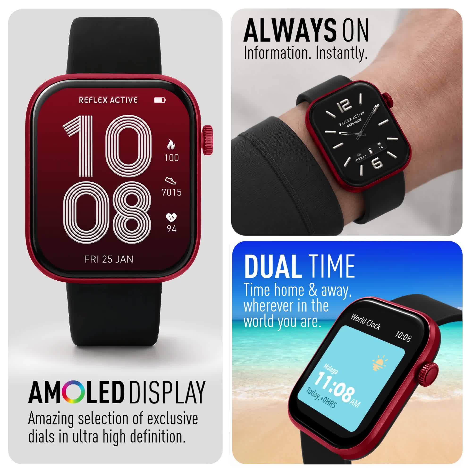 Image thumbnail 8 of 8 of Reflex Active Reflex Active Spectra Black Silicone Strap Smart Watch