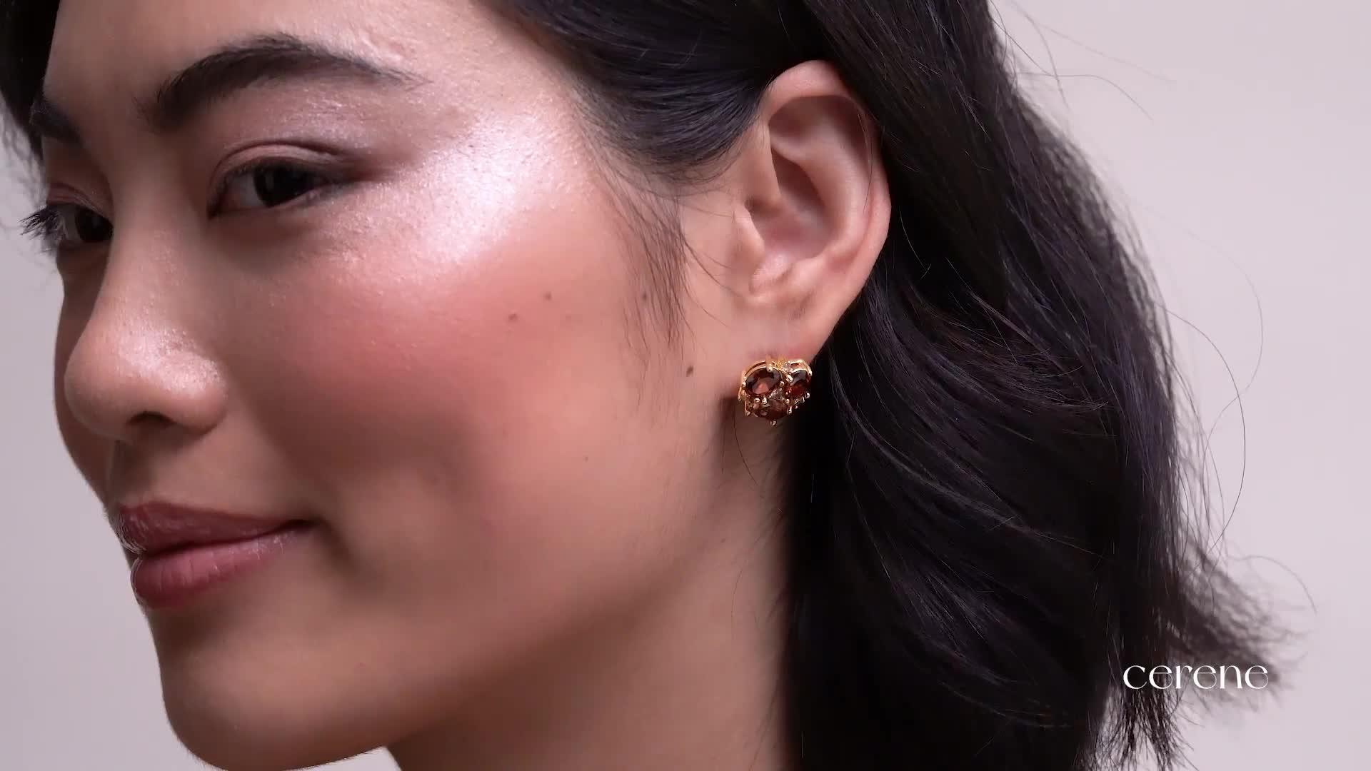Image thumbnail 7 of 7 of Cerene CERA: Statement Crystal Stud Earrings